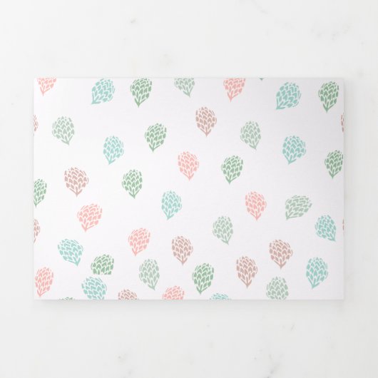 ハンドク絵を描リスマスパインコーンパステル数々のカラー 三つ折りクリスマスカード (カバー)