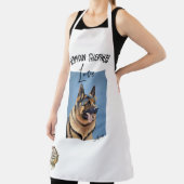 ハンドグ絵を描イツシェパードプリント基本エプロン エプロン (インサイチュ)