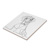 ハンドグ絵を描レートDaneラインアート タイル (側面)