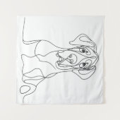 ハンドグ絵を描レートDaneラインアート タペストリー (正面(横))