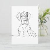 ハンドグ絵を描レートDaneラインアート 招待状 (スタンド正面)