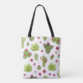 ハンドグ色彩の鮮やかロリーサボテンのパターン トートバッグ (裏面)