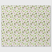 ハンドグ色彩の鮮やかロリーサボテンのパターン ラッピングペーパー (フラット)