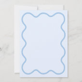 ハンドコースト図解入りの、写真付きの女性のカーボーイブルーバチェロレッテ 招待状 (裏面)