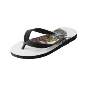 ハンドコー色彩の鮮やかルリーフメッセージ キッズビーチサンダル (アングル)