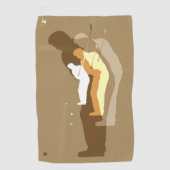 ハンドゴルフタ離れオルフ「スイング中」 ゴルフタオル (正面)