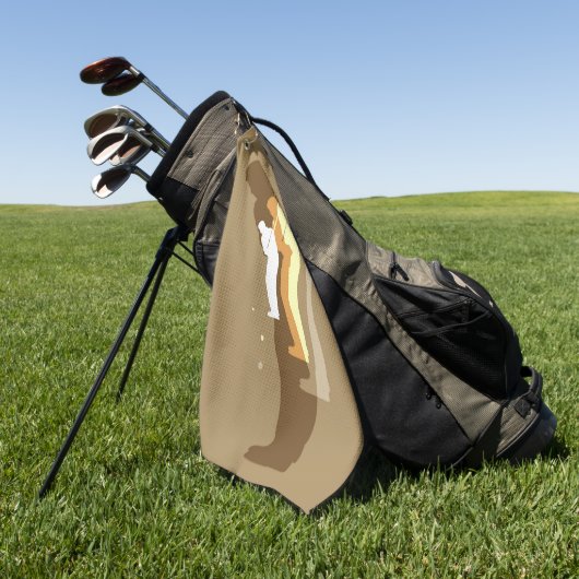 ハンドゴルフタ離れオルフ「スイング中」 ゴルフタオル (グリーン)