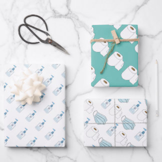 ハンドサおもしろいニタイトイレ紙とフェイスマスク ラッピングペーパーシート