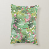 ハンドサク色彩の鮮やかス：デザートグリーン アクセントクッション (裏面(縦))