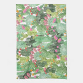 ハンドサク色彩の鮮やかス:デザートグリーン キッチンタオル (縦)