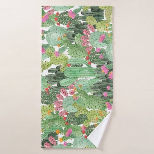 ハンドサク色彩の鮮やかス:デザートグリーン バスタオル (バスタオル)