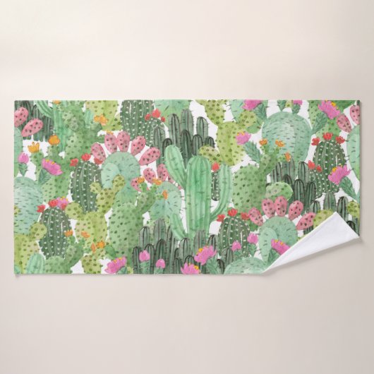 ハンドサク色彩の鮮やかス:デザートグリーン バスタオル (バスタオル)