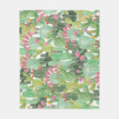 ハンドサク色彩の鮮やかス:デザートグリーン フリースブランケット (正面)