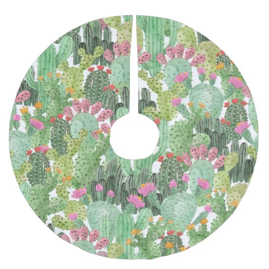 ハンドサク色彩の鮮やかス:デザートグリーン ブラッシュドポリエステルツリースカート (正面)