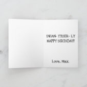 ハンドサニタイザおもしろい誕生日カード カード (内部)