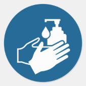 ハンドサニタイザーを使用 ラウンドシール (正面)