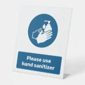 ハンドサニタイザーを使用 台座サイン (正面)