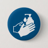 ハンドサニタイザーを使用 缶バッジ (正面)