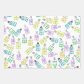 ハンドサニタイザーゲルボトル水彩 ラッピングペーパーシート (正面)