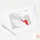 ハンドサニタイザーモノリン 長方形シール (封筒)