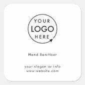 ハンドサニタイザー |ビジネスロゴCovid-19セーフティ スクエアシール (正面)