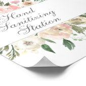 ハンドサニタイジングステーションシック結婚フローラズポスター ポスター (角)