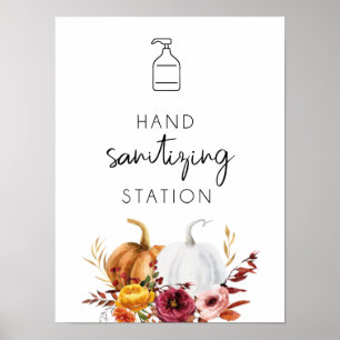 ハンドサニタイジングステーションフローラカボチャ ポスター