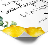 ハンドサニタイジングステーション レモン ポスター (角)