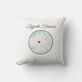 ハンドザグ色彩の鮮やかレブシティマップ クッション