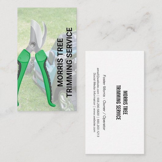 ハンドシアーズ | 芝刈機 名刺 (正面/裏面)