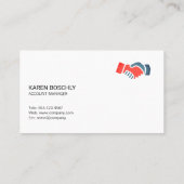 ハンドシェイクアイコン | 取引 名刺 (裏面)