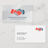 ハンドシェイクアイコン | 取引 名刺 (正面/裏面)