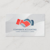 ハンドシェイクアイコン | 取引 名刺 (正面)