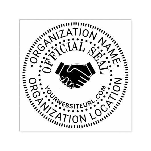 ハンドシェイクカスタム汎用シールNmロケーションURL セルフインキングスタンプ (デザイン)