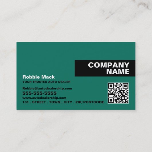 ハンドシェイクデザイン、自動ディーラー 名刺 (裏面)
