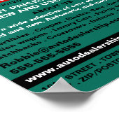 ハンドシェイクデザイン、自動ディーラ広告シップ ポスター (角)