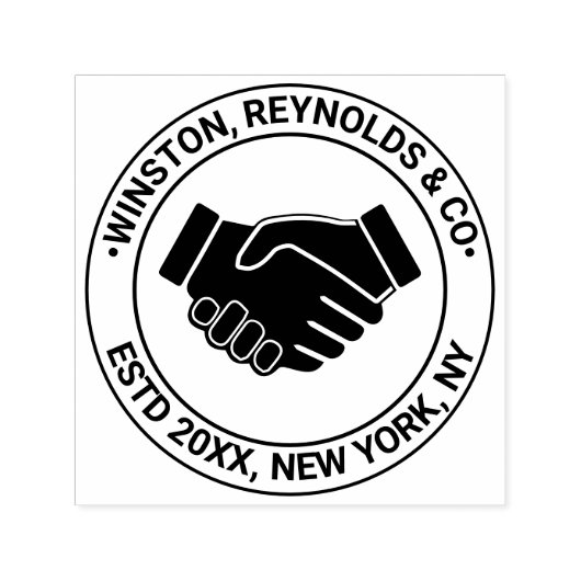 ハンドシェイクビジネスプロフェッショナル名見積日事業所 セルフインキングスタンプ (デザイン)