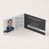 ハンドシェイク、会社のロゴ/写真、ビジネスおよび財務 名刺 (内部)