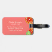 ハンドシッ絵を描ツオレンジライムスライス水色 ラゲッジタグ (裏面横)