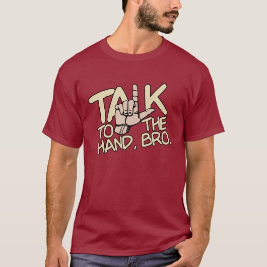 ハンドシャツに話す – スタイル、色を選択 Tシャツ (正面)