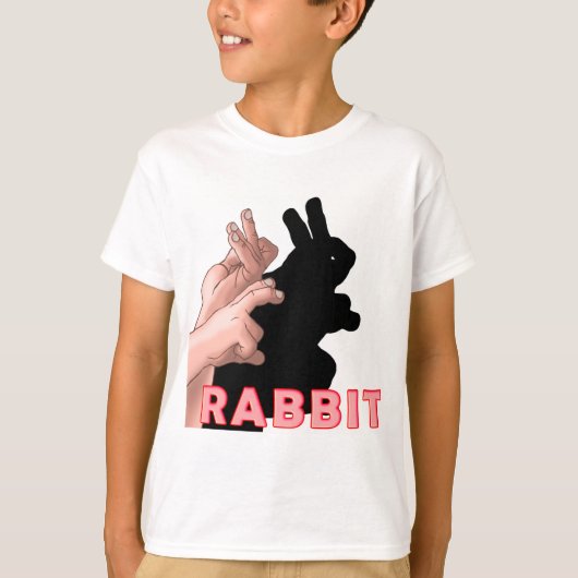 ハンドシャドウウサギ Tシャツ (正面)