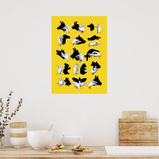 ハンドシャドウ ポスター (キッチン)