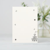 ハンドシャンパ図解入りの、写真付きのンタワーレトロ写真 サンキューカード (スタンド正面)