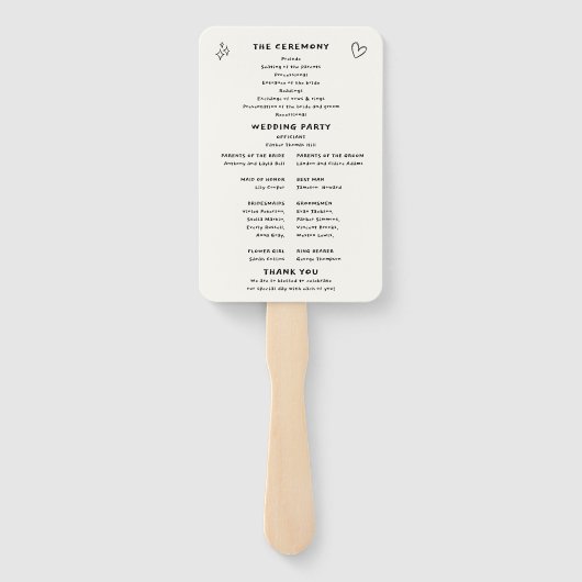 ハンドシャンパ図解入りの、写真付きのーニュおもしろい結婚式 プログラム ハンドファン (裏面)