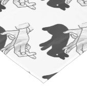 ハンドシルエットうさぎ ショートテーブルランナー (コーナー)