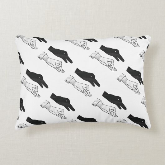 ハンドシルエットアヒル アクセントクッション (正面)