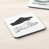 ハンドシルエットアヒル コースター (左側)