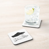 ハンドシルエットアヒル コースター (右側)