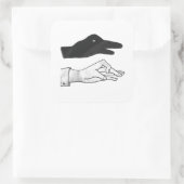 ハンドシルエットアヒル スクエアシール (バッグ)