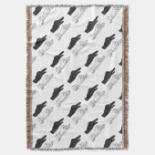 ハンドシルエットアヒル スローブランケット (正面縦)